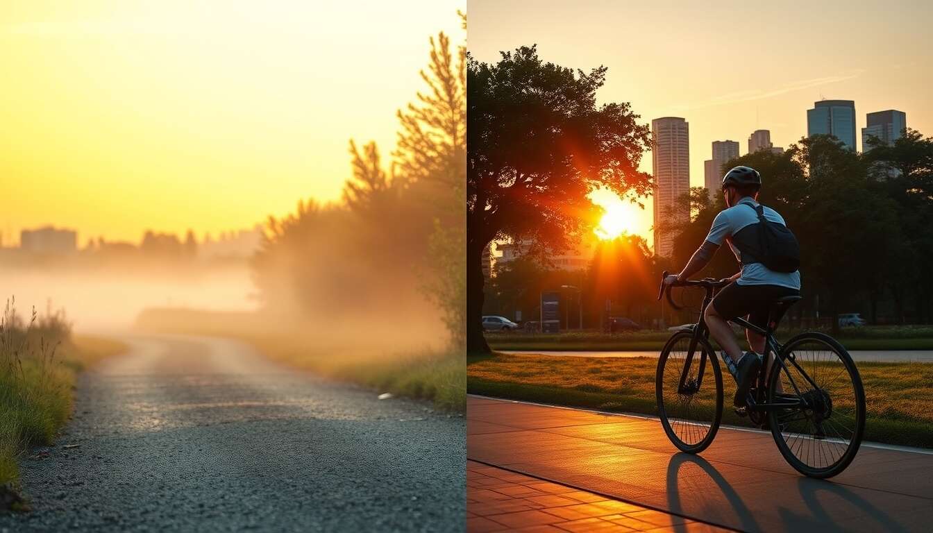 Le débat autour du meilleur moment pour faire du vélo : matin ou soir ?