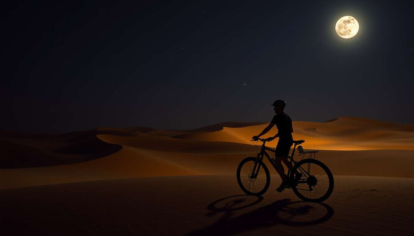 Les déserts mystiques d'afrique : une odyssée à vélo entre sable et étoiles