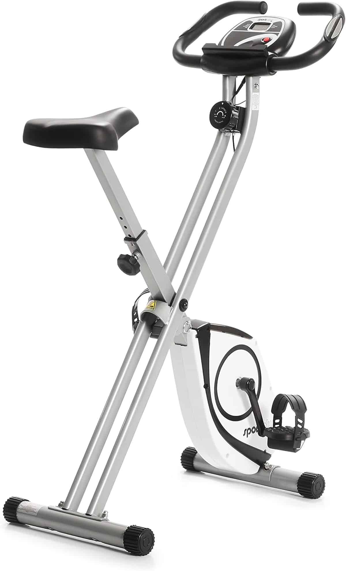 SportPlus : vélo d'exercice pliant avec suivi cardiaque et entraînement silencieux