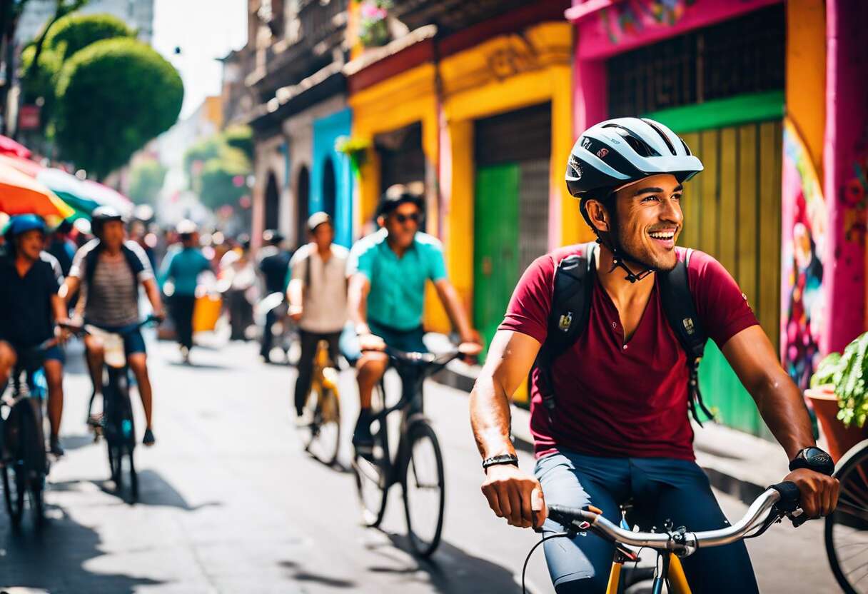 Balade à vélo dans Mexico City