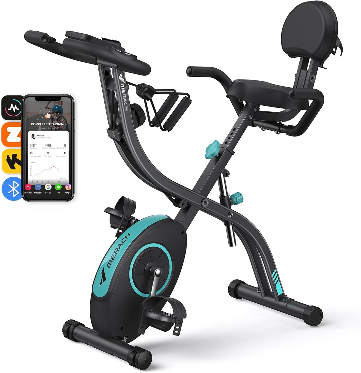 Vélo D'appartement Pliable Botyfly – Fitness, 150 Kg, écran LCD (Neuf)