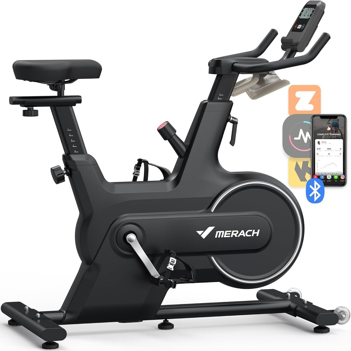 Test du vélo d'exercice MERACH avec résistance magnétique