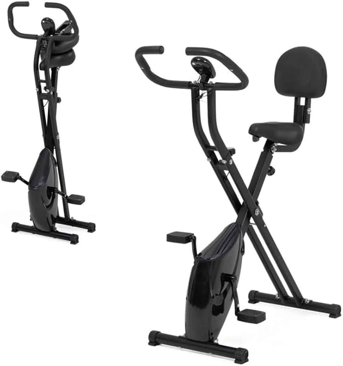 Test : vélo d'appartement pliable IDMarket avec écran LCD et selle réglable
