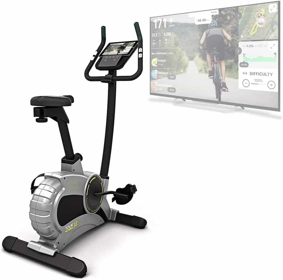 Vélo Elliptique Siluet Fitness E-3S - Compact Avec 8 Niveaux De Résistance, écran LCD Et Support Téléphone
