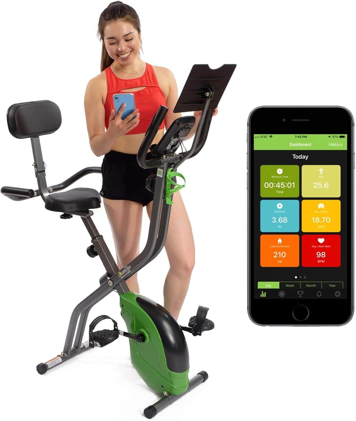 Test du vélo d'appartement ShareVgo pliable avec Bluetooth