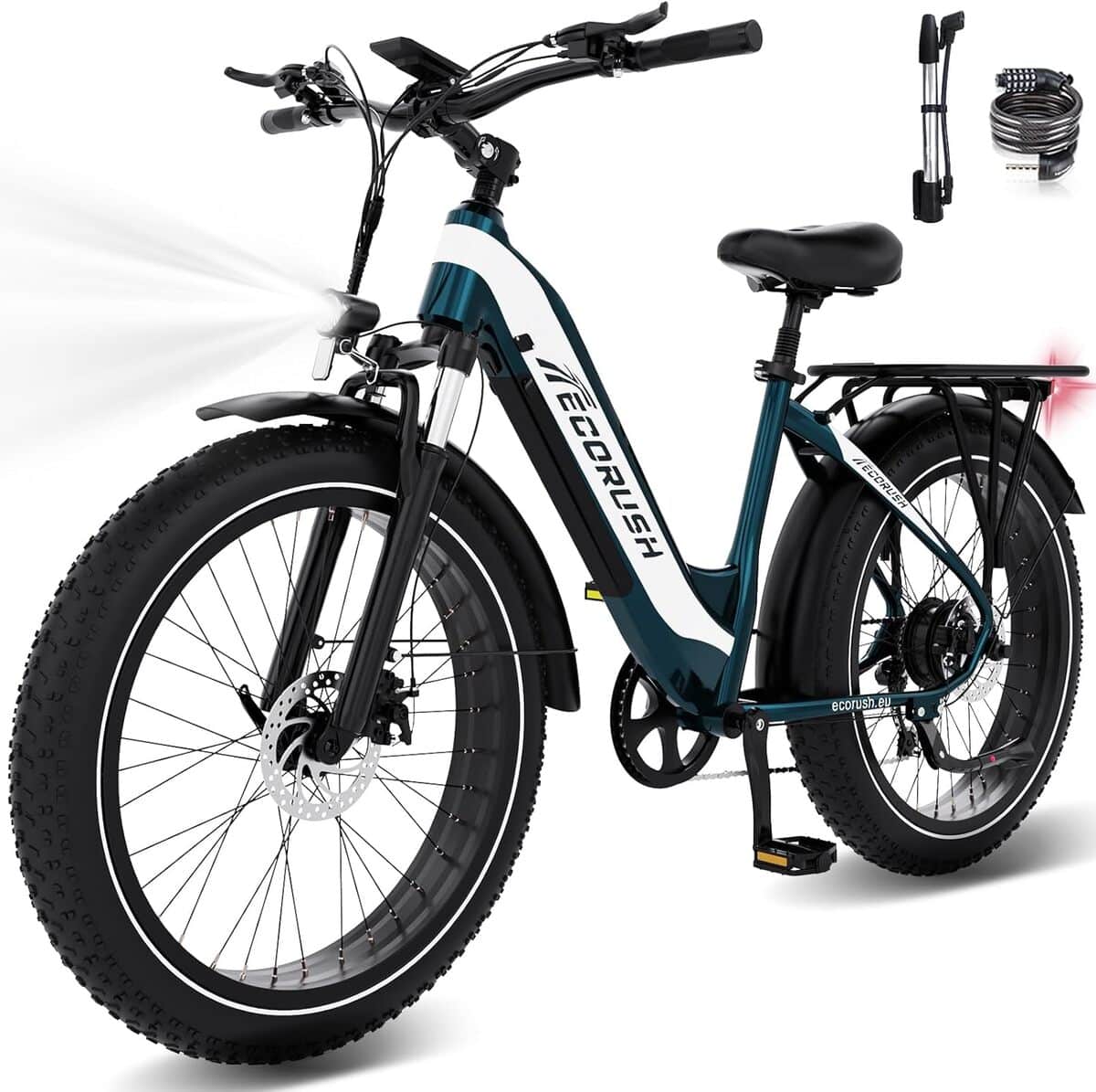 Test du vélo électrique ECORUSH ECO R3 : vTT puissant avec moteur brushless 250W et pneus gras