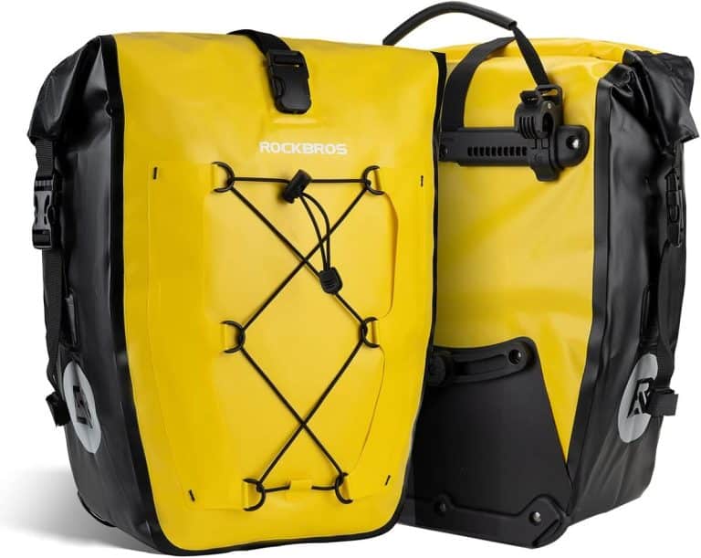 Sacoche Double Vélo 25L Étanche FOLOSAFENAR - Porte-Bagages Arrière Avec Bandes Réfléchissantes