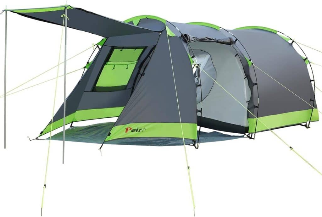 Test : tente tunnel Peirhw pour 4 personnes, idéale pour le glamping