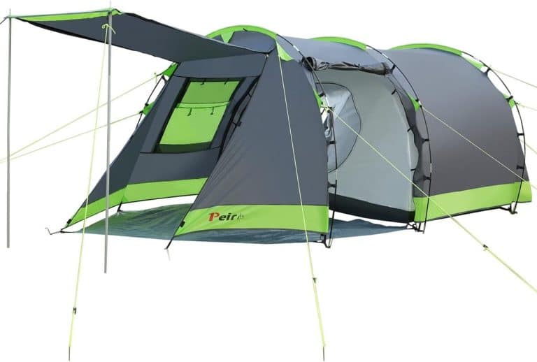 Semptec Tente Tunnel 4 Personnes 2 Cabines Avec Coutures Étanchées - Idéale Famille