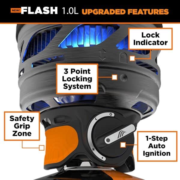 Jetboil Flash Réchaud portable à ébullition rapide de 1 l pour camping et randonnée avec allumage automatique en 1 étape, brûleur au propane/isobutane avec tasse de cuisson, Ocean Topo