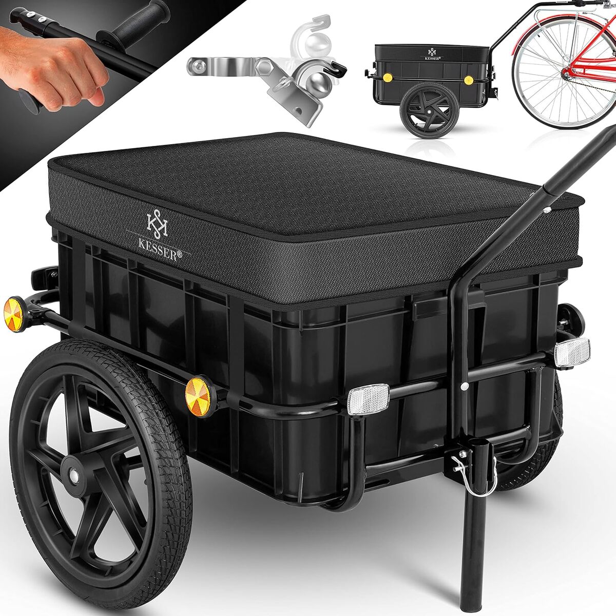 Test de la remorque KESSER pour vélo : 70 litres et 60 kg de capacité