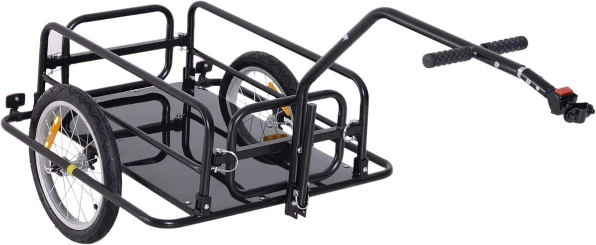 Test : remorque vélo pliable HOMCOM 70 L