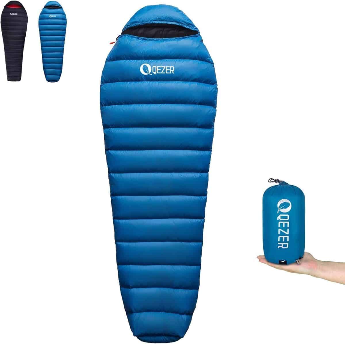 Test : sac de couchage duvet QEZER ultraléger -5°C