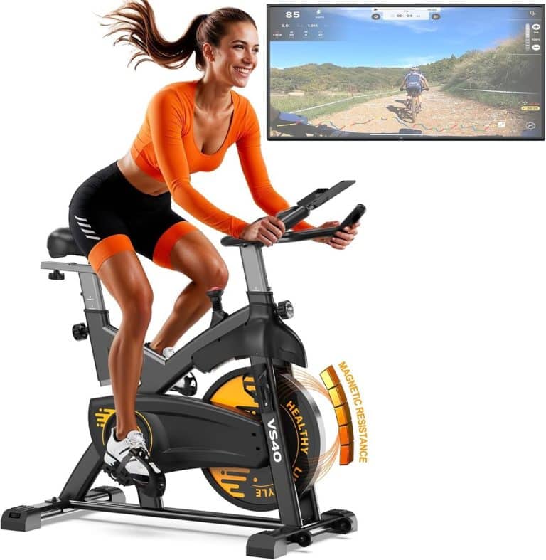 Vélo D'appartement Ergomètre Bluetooth Orisyn - Résistance Magnétique 100 Niveaux, Charge 160 Kg, écran LCD