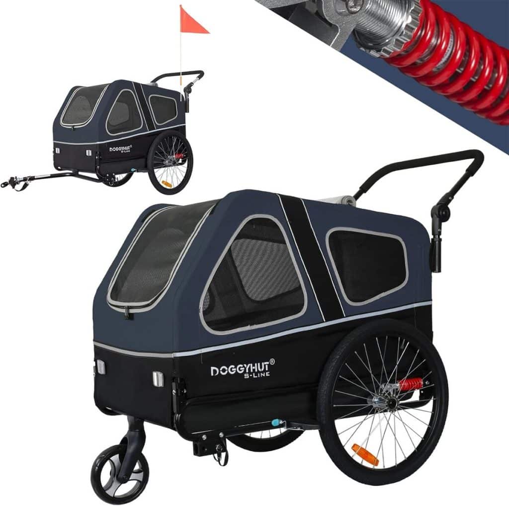 Test : doggyhut S-Line remorque et poussette pour chien taille XL