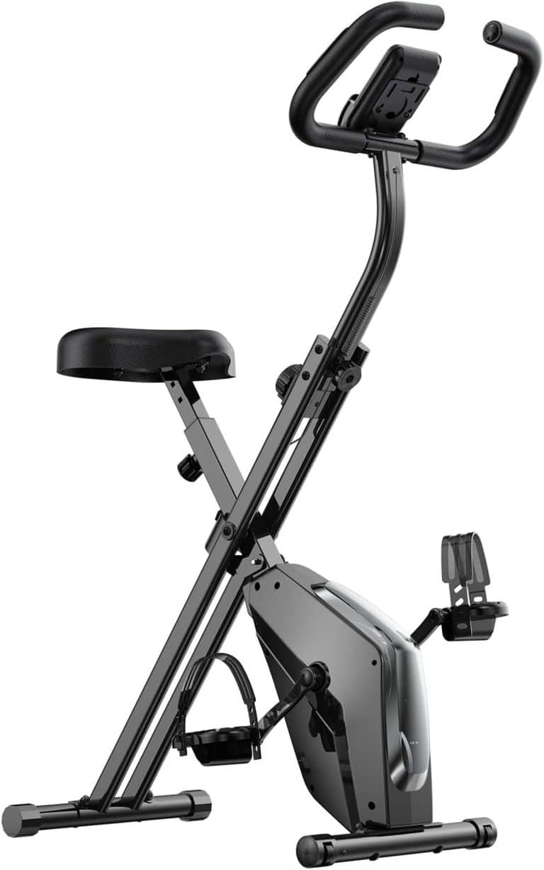 Vélo D'Appartement Pliable Avec Écran LCD – Vélo Fitness Silencieux, Dossier Confort, Pliable Pour Petit Espace, Charge Max 110 Kg