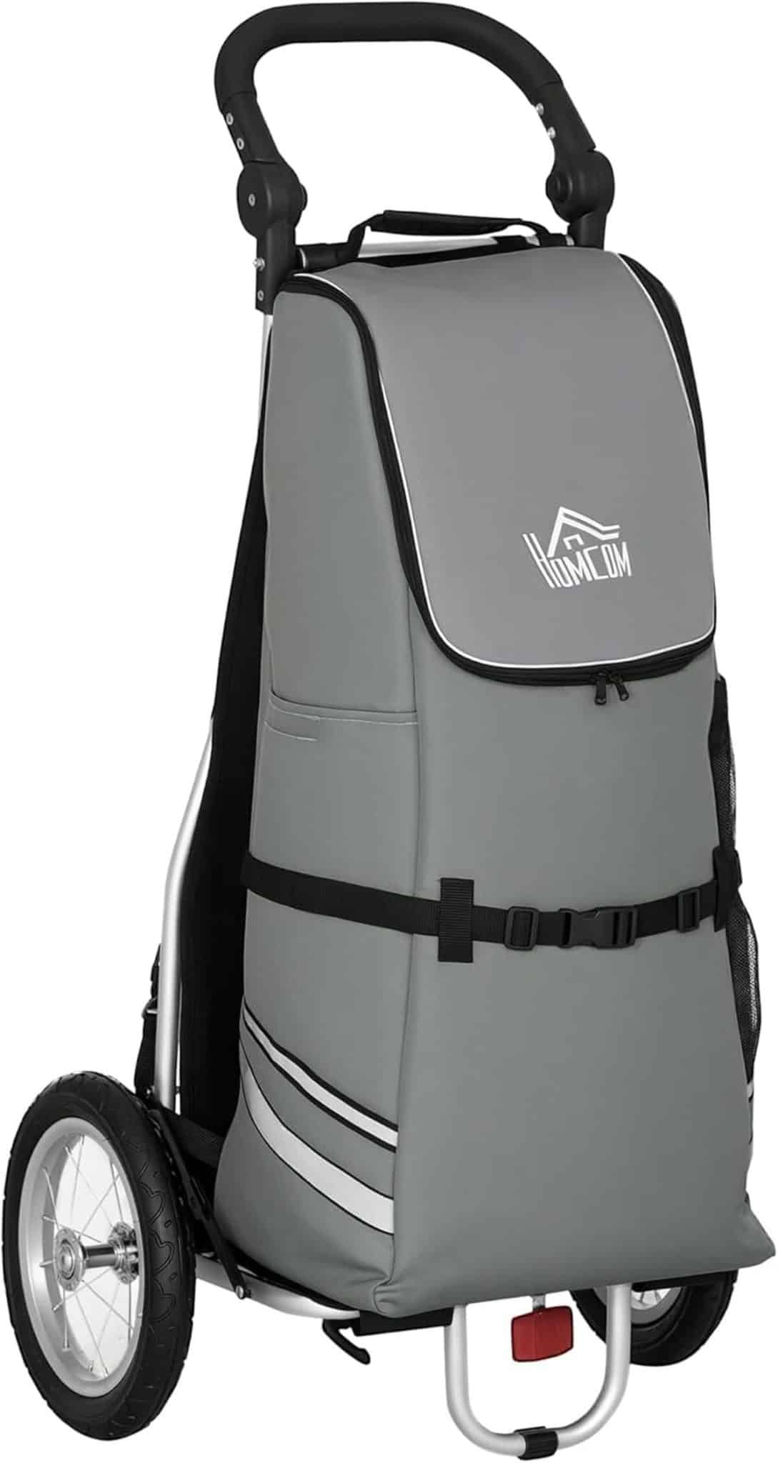 Test du chariot de courses HOMCOM en aluminium 55L