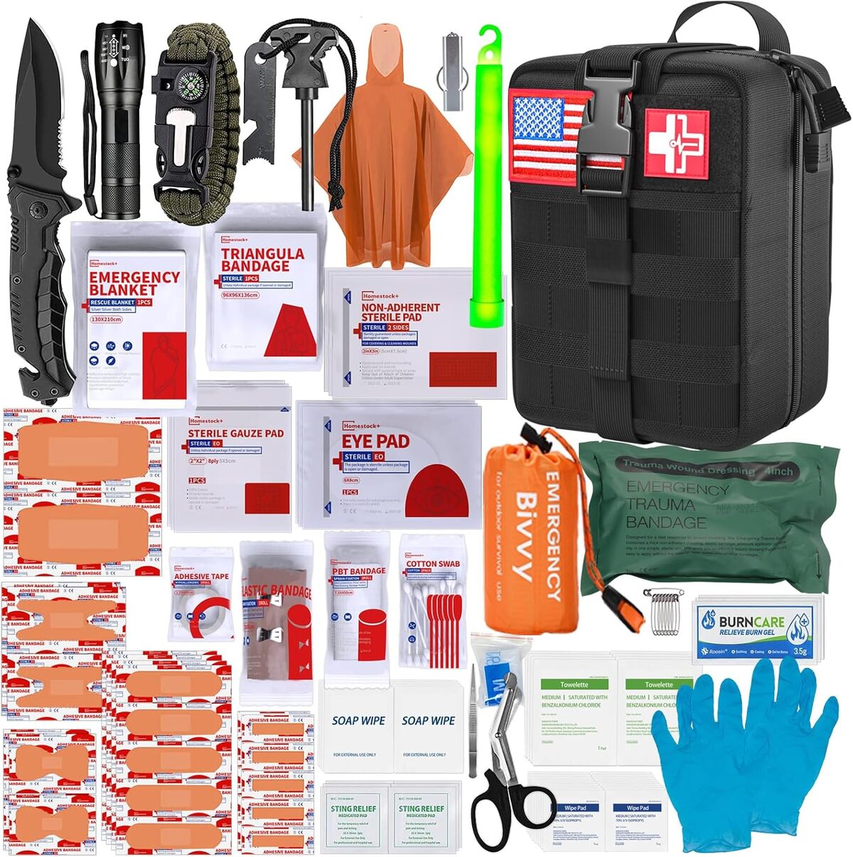 Test : homestockplus kit de premiers secours tactique pour aventure en plein air