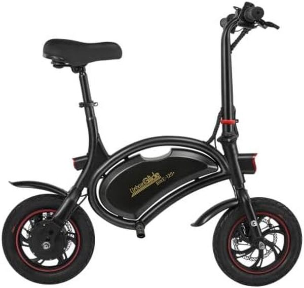 UrbanGlide Draisienne Électrique 12' e-Bike 120 | Vélo Enfant 15 km, Batterie 6Ah, Béquille & Frein Disque