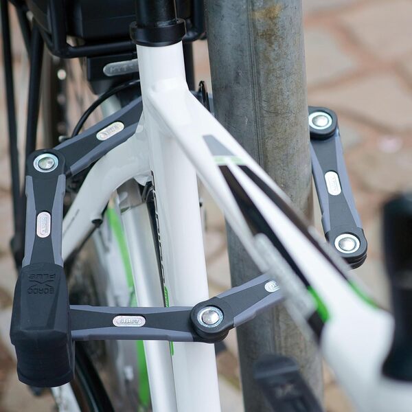 ABUS Antivol Pliable Bordo Granit XPlus 6500/85 St avec Sacoche pour antivol - Antivol vélo en Acier trempé - Niveau de sécurité 15-85 cm - Noir