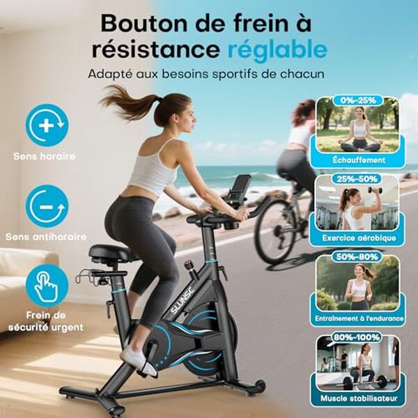 Découvrez notre test détaillé du vélo d'appartement sLUNSE avec résistance réglable et application. Idéal pour un entraînement personnalisé chez soi ou à la salle de sport.