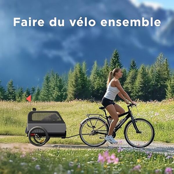 Découvrez la remorque vélo pour chien TrevoPet XL, pliable et étanche, idéale pour les vélos électriques et pour garantir un transport sûr et confortable de votre animal.