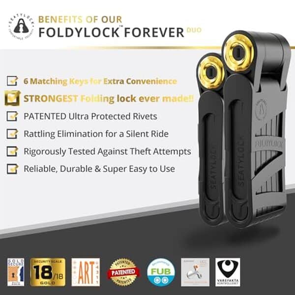 Découvrez notre test complet de l'antivol pliant Seatylock FoldyLock Forever pour vélos : sécurité optimale, innovation et praticité pour protéger votre vélo au quotidien.