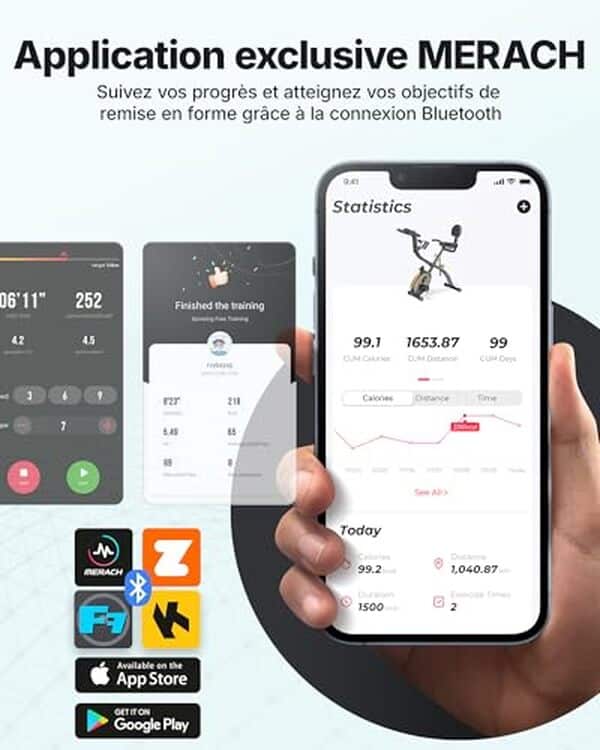 Découvrez notre test du vélo d'appartement merach pliable 4 en 1 : 16 niveaux de résistance magnétique pour un entraînement optimal à la maison