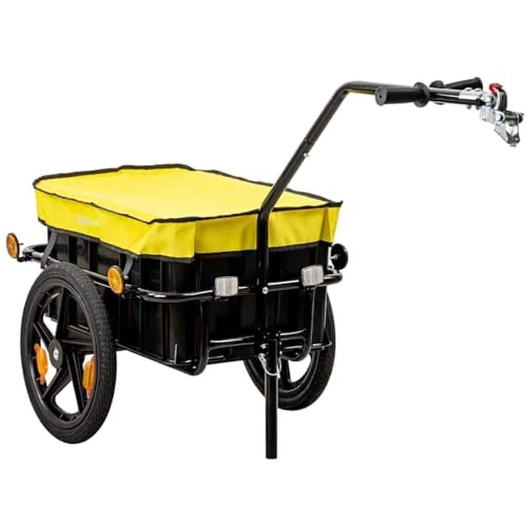 Test de la remorque vélo Zelsius 68L : transport polyvalent