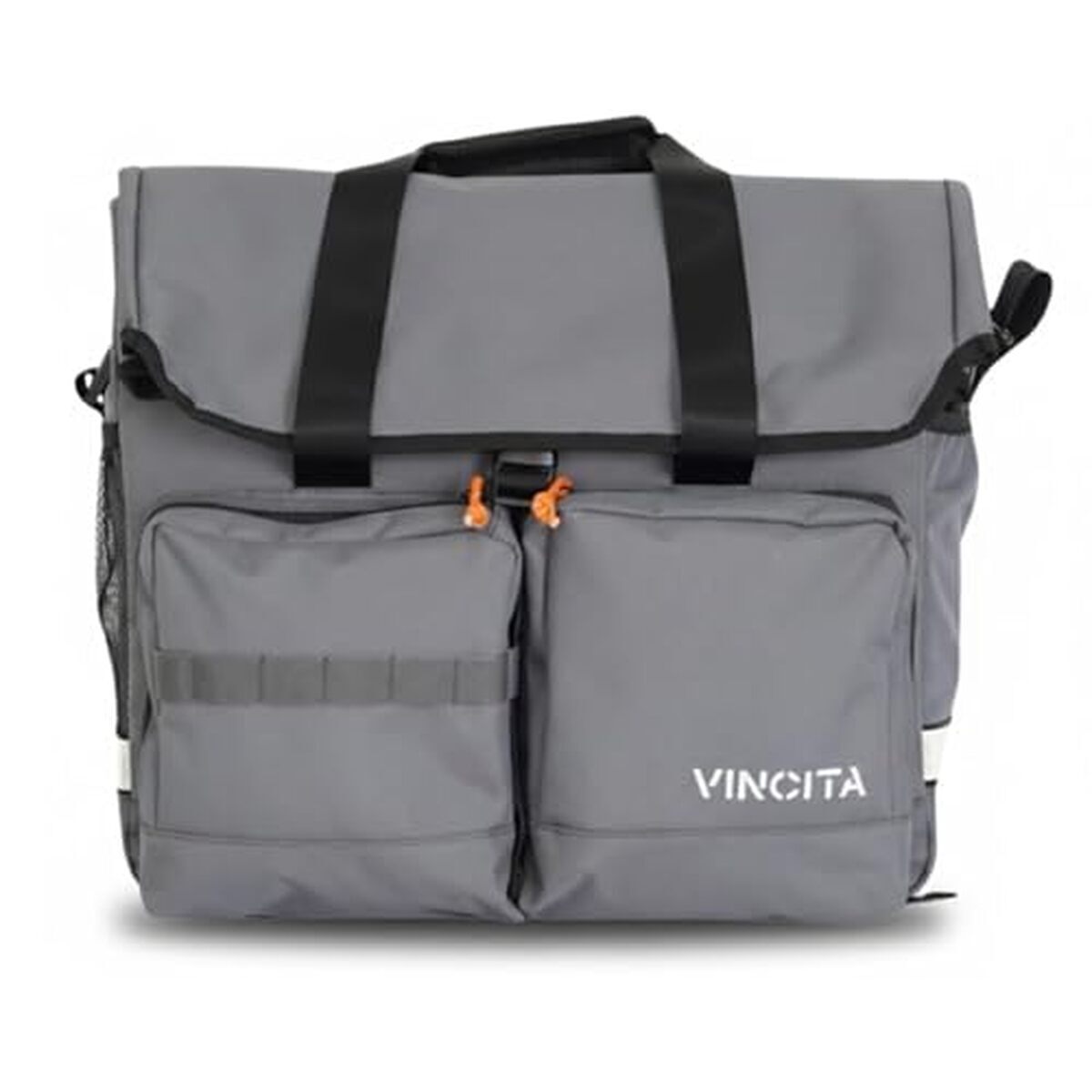 Test du sac de vélo Vincita Brompton : grande sacoche grise imperméable et pratique