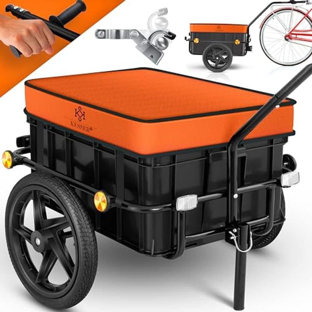 Test de la remorque de vélo KESSER® : polyvalence et robustesse