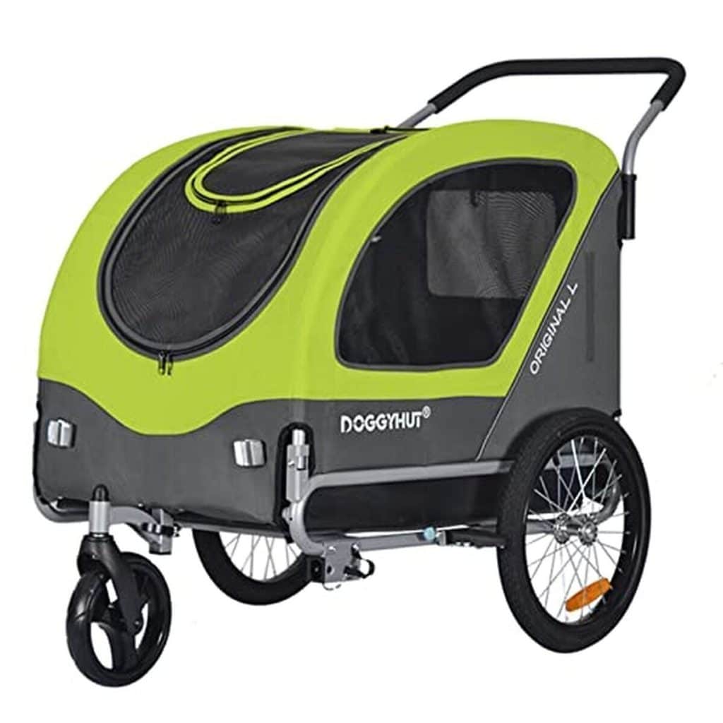 Test de la remorque vélo Doggyhut Original L pour chiens