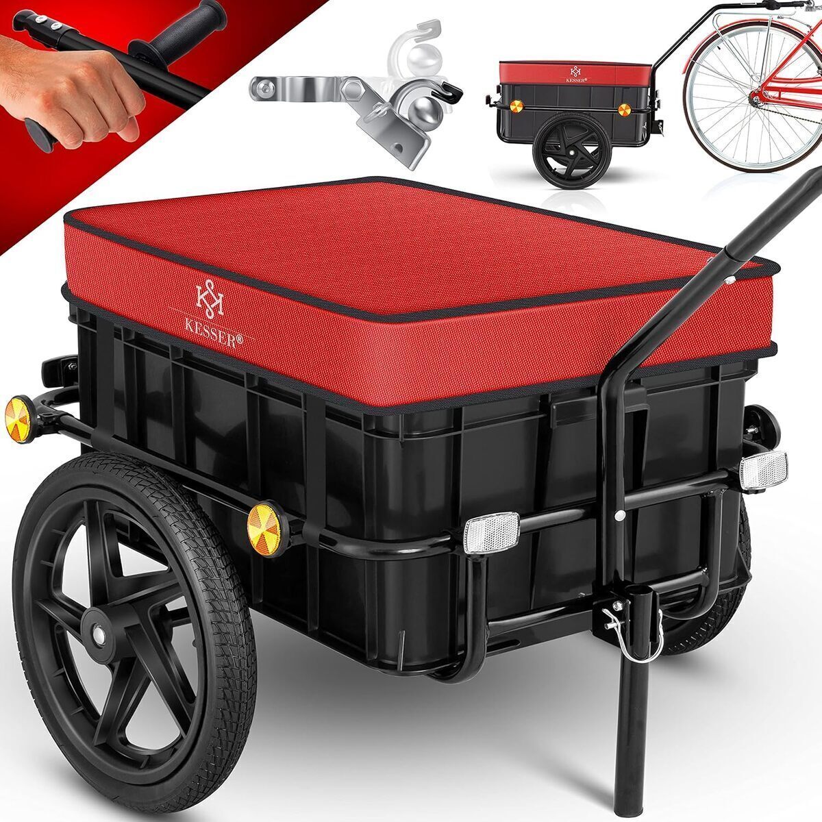 Test de la remorque vélo Kesser 70 litres 60 kg