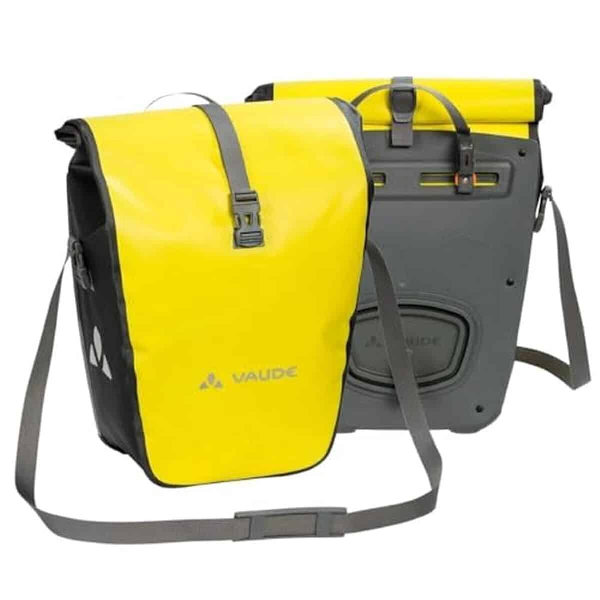 Test : sacoches arrière Vaude Aqua 48L jaunes