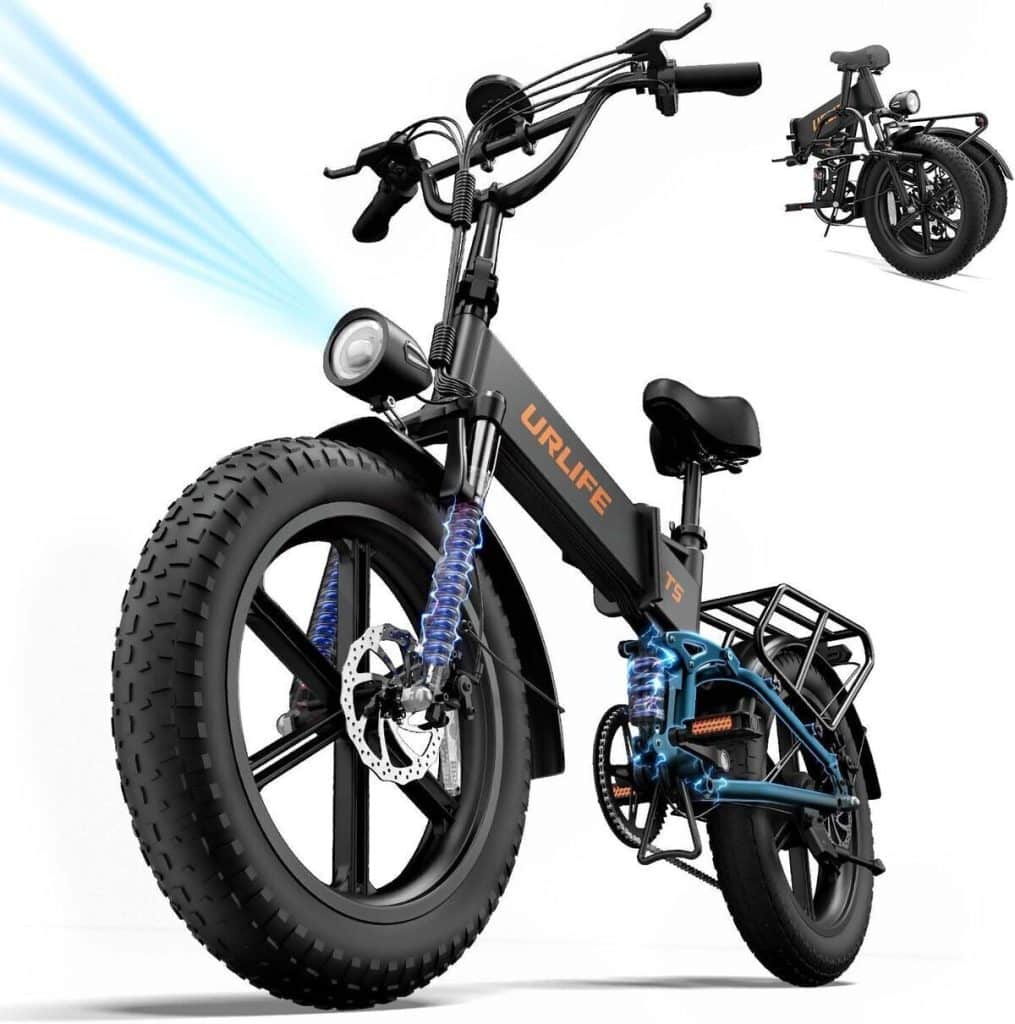 Test : URLIFE vélo électrique pliant 20x4.0 avec fat tire et batterie amovible