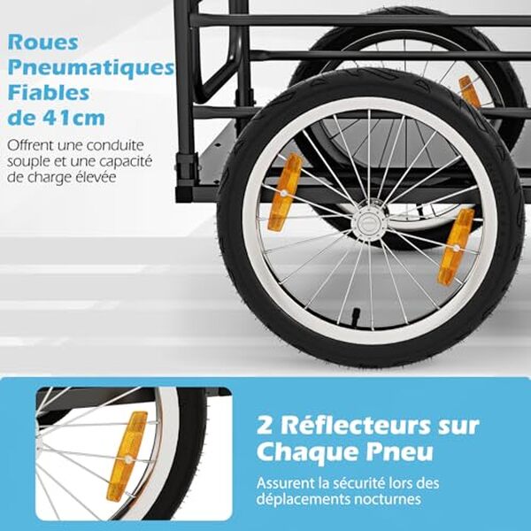 Découvrez notre test détaillé de la remorque vélo pliable Goplus : capacité de charge, facilité de pliage, utilité pour vos déménagements et sorties camping.