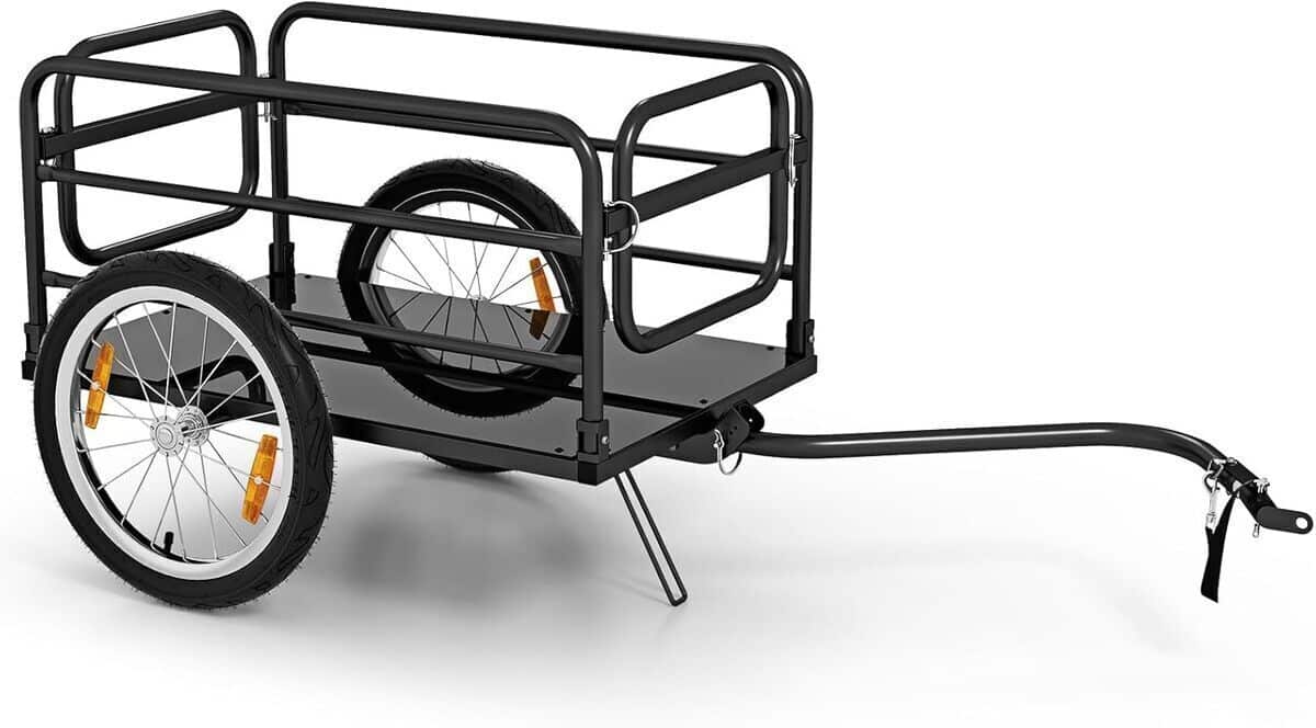 Test de la remorque vélo pliable Goplus pour déménagement et camping