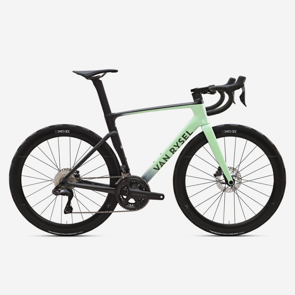 Test du vélo de route Decathlon RCR Pro Shimano Ultegra Di2 2x12v vert