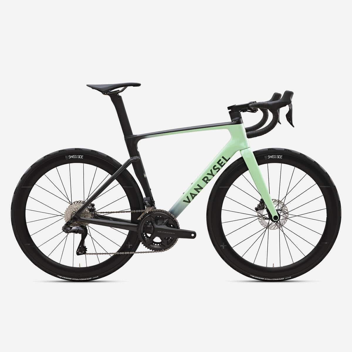 Test du vélo de route Decathlon RCR Pro Shimano Ultegra Di2 2x12v vert