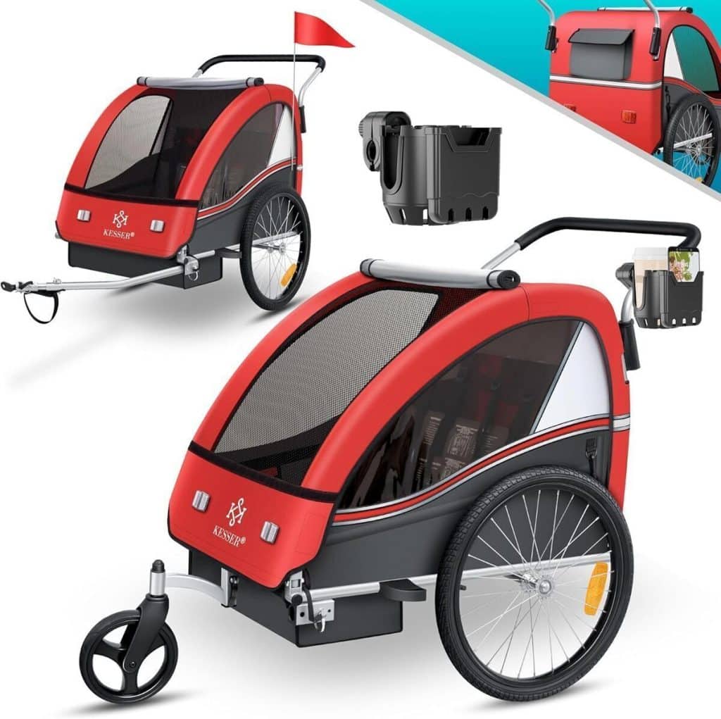 Test : remorque enfants Kesser Sport-RX, 2 en 1
