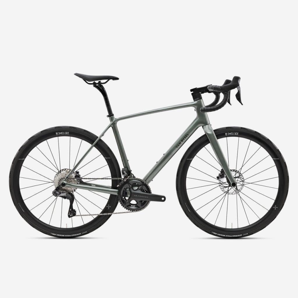 Test du vélo route Decathlon EDR CF ULTRA Shimano Ultegra Di2 vert kaki