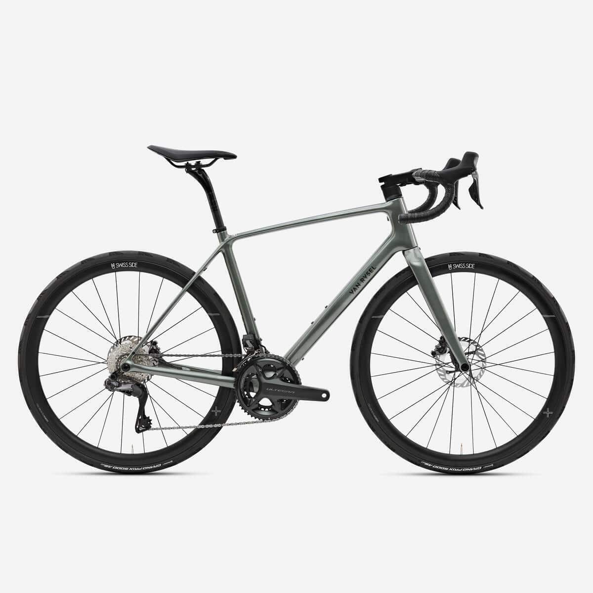 Test du vélo route Decathlon EDR CF ULTRA Shimano Ultegra Di2 vert kaki