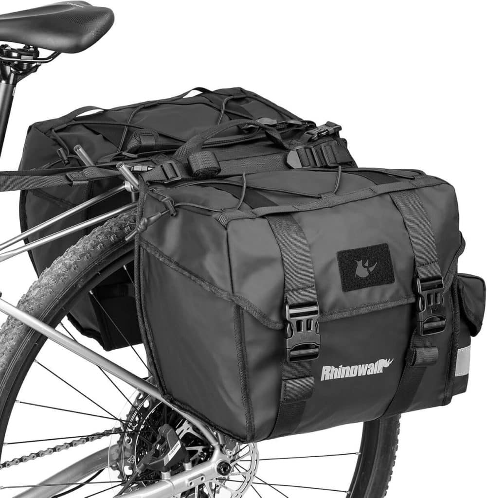 Test : sacoche double 50 L Rhinowalk pour vélo