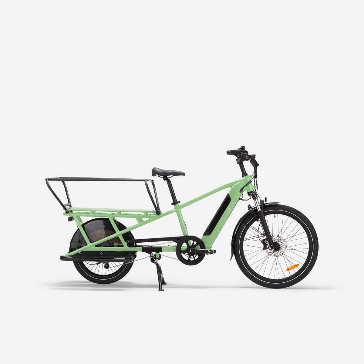 Test : vélo cargo électrique longtail E-three 500 Decathlon