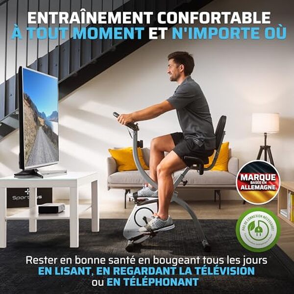 Découvrez notre test complet du vélo d'appartement pliable SportPlus SP-HT-1003 : performances, confort et avis détaillé pour choisir le meilleur équipement fitness. 