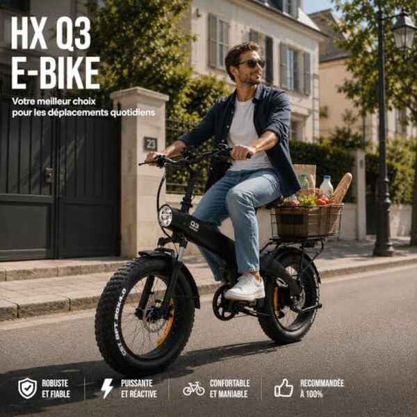 Découvrez notre test complet du vélo électrique HX Q3 : performances tout-terrain, autonomie réelle et avis détaillé pour choisir votre e-bike.