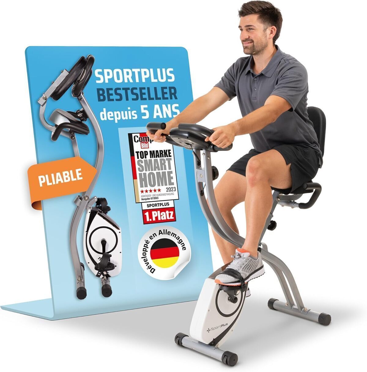 Test : vélo d'appartement pliable SportPlus SP-HT-1003