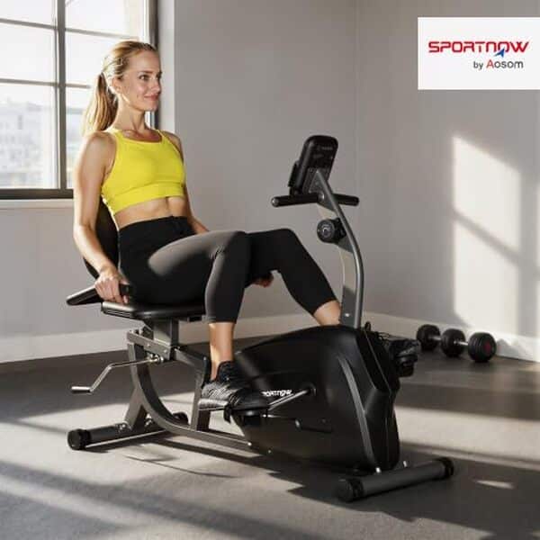 Découvrez notre test détaillé du vélo d'appartement semi-allongé SPORTNOW avec résistance magnétique : avis, performances et caractéristiques pour votre entraînement.