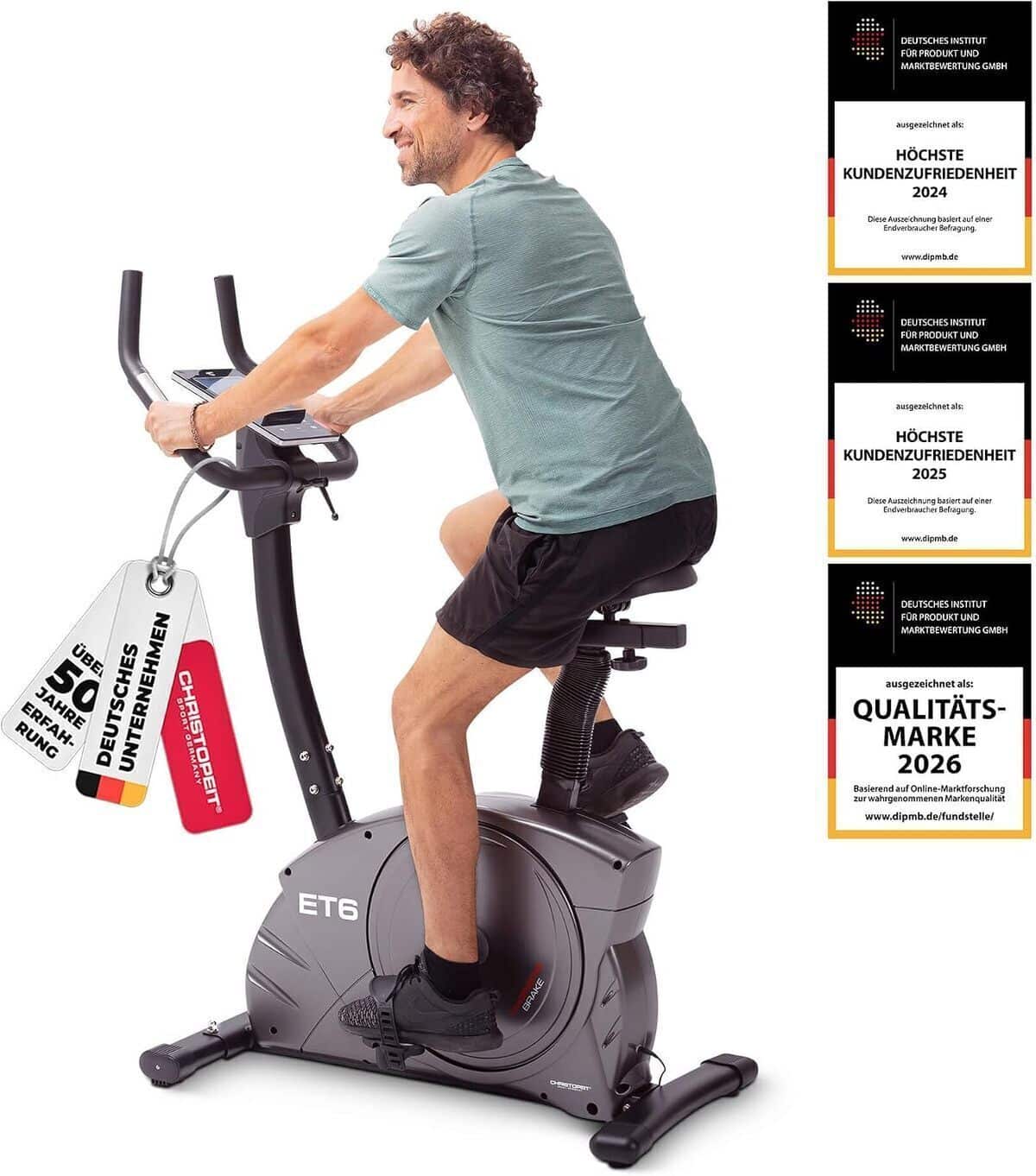 Test du vélo d'appartement Christopeit Sport 6 New : freinage magnétique et écran LCD