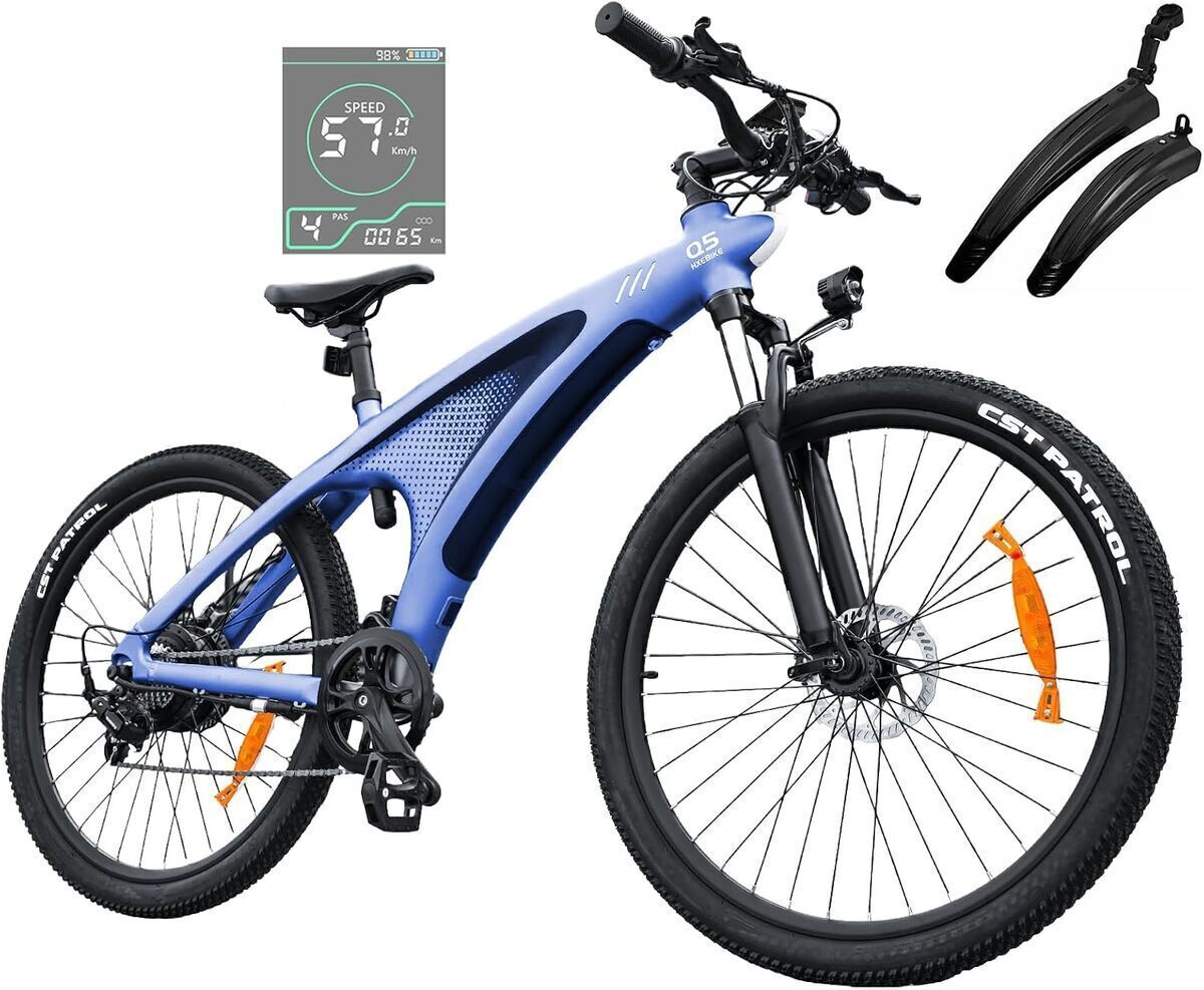 Test du vélo électrique HX Q5 Shark : vTT puissant pour hommes